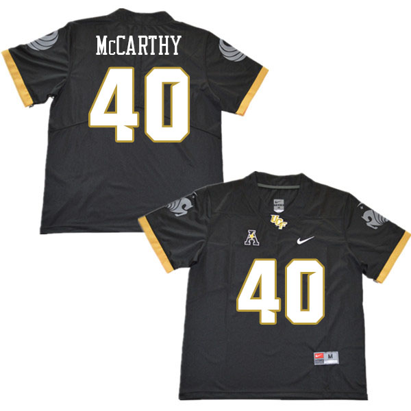 Men #40 Mitch McCarthy UCF Knights College Football Jerseys Stitched Sale-Black